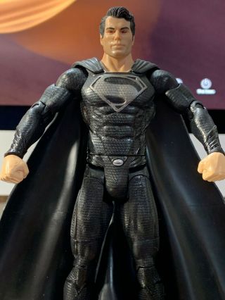 Movie Masters - Man Of Steel Movie - Superman Black Suit Action Figure - Dc Comics