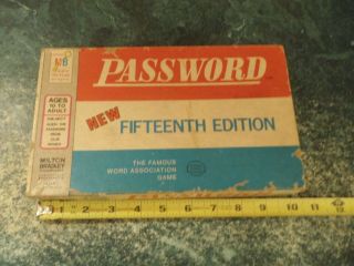 Vintage Milton Bradley Password Game 15th Edition 4260 Complete