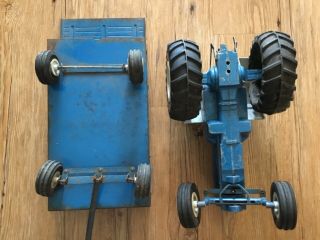Ford 8000 toy tractor and Big Blue Barge Wagon 3