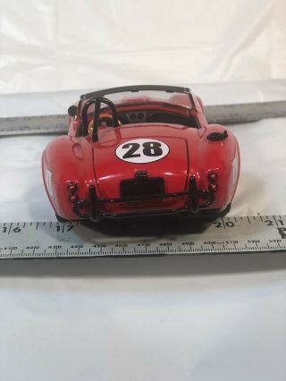 JADA BIG TIME MUSCLE 1965 SHELBY COBRA 427 S/C 28 RED 1/24 SCALE DIECAST 90539 4