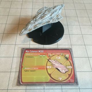 Star Wars Starship Battles - Mon Calamari Mc80 With Card 3/60