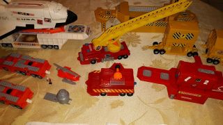 3 Hot Wheels & Matchbox MEGA RIG Playsets - Space Shuttle - Fire Truck - Construction 4