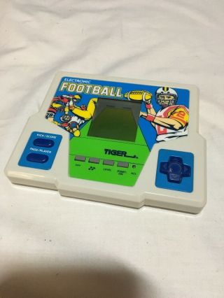 Tiger Electronics Electronic Football Lcd Handheld Game 1987 &