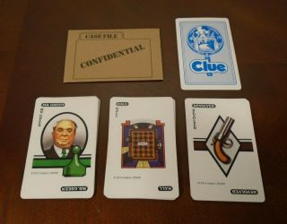 Clue Board Game Complete Set Of 21 Replacement Cards And Envelope - Parts Retro