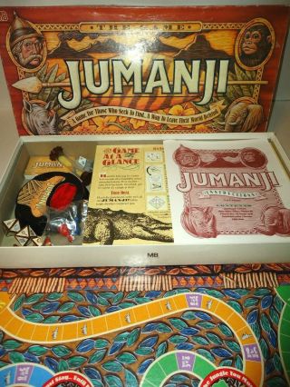 1995 Milton Bradley Jumanji Board Game 100 Complete - Unplayed?