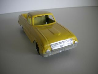 Vintage Toy Ford Car Hubley Yellow Ranchero Gd Cond.  5 1/2 In 1960 