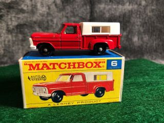 Matchbox Lesney Ford Pick Up Truck White Grille & Top,  Nm