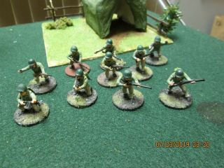 Warlord Games,  Bolt Action Us Infantry Squad Painted And Based