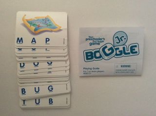 Boggle Jr Game 30 Picture Word Cards Instructions Complete Set 2005 Replacement