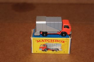 Vintage 1967 Lesney Matchbox 7C Refuse Truck (Ford) with Box 2