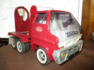 Vintage,  Large,  Tonka Metal Cement Mixer Red Truck,  Nr