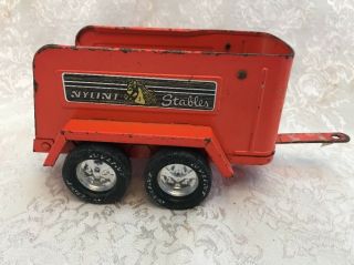 Vintage Nylint Stables Double Axle Horse Trailer