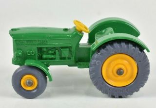 Matchbox 50b John Deere Lanz 700 Tractor Green Yellow Wheels Gray Plastic Tires