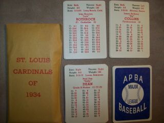 Apba Baseball Great Teams Of The Past 1934 St.  Louis Cardinals Complete