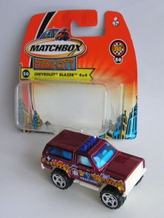 Matchbox Hero City 50 / 2003 4x4 Chevy Chevrolet Blazer Ambulance / /boxed