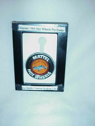 Shelby Turbine Indy Button Hot Wheels Redline 1969 Pin Badge Really