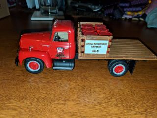First Gear 1:34 Red Phillips Petroleum Co.  R - 190 Half Rack Stake Truck 19 - 1705