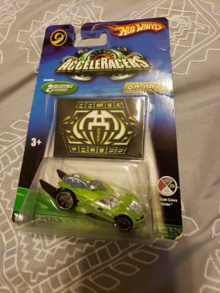 Acceleracers Hot Wheels (green) Rd - 09 Racing Drones Loose Rare Stickers