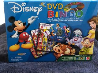 Disney Dvd Bingo Mattel Game Travel Carrying Case Movie Clips