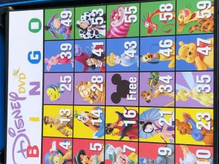 Disney DVD Bingo Mattel Game Travel Carrying Case Movie Clips 3
