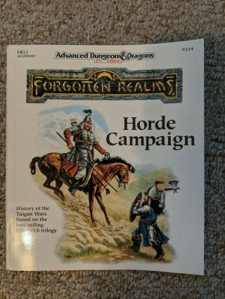 D&d Forgotten Realms Horde Campaign Supplement Fr12 - Ad&d Battlesystem Tsr