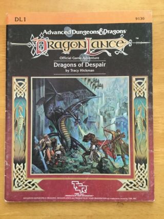 Dragon Lance Dragons Of Despair Advanced Dungeons & Dragons Dl 9130