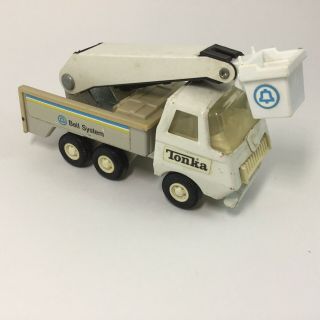 Vintage Tonka Toy 6” Bell Telephone System Metal Bucket Truck 55010