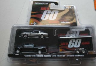Greenlight Gone In 60 Seconds 3 Pack Ford F 150,  Eleanor Mustang And Trailer