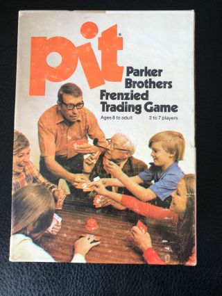 Vintage 1973 Pit Card Game - Orange Bell - Parker Brothers - Usa Made - No.  661