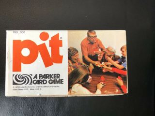 Vintage 1973 Pit Card Game - Orange Bell - Parker Brothers - USA Made - No.  661 2