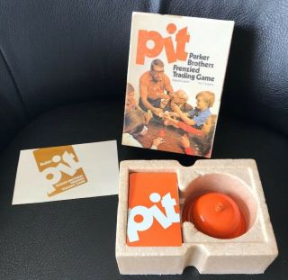 Vintage 1973 Pit Card Game - Orange Bell - Parker Brothers - USA Made - No.  661 5