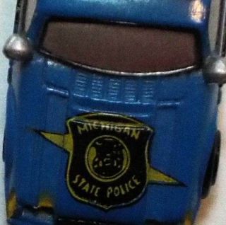 Small Micro Machine Plastic 1980 ' s Ford Mustang Police car Michigan State police 4