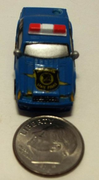Small Micro Machine Plastic 1980 ' s Ford Mustang Police car Michigan State police 5