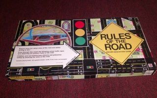 Vintage 1977 Cadaco Rules Of The Road Board Game Complete