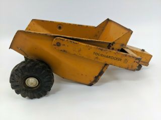 Vintage Ny - Lint Toys Tournarocker 11 " Construction Dump Truck Trailer Metal