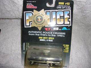 Racing Champions Police U.  S.  A.  1958 Chevy Impala Grinnell Ia Police Police 53