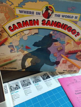 Vintage Where In The World Is Carmen Sandiego? Board Game 1992 Complete