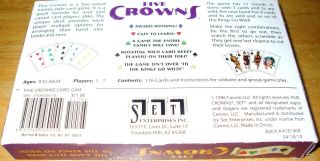 5 Five Crowns Playing Card Game Deck 5 Suit Rummy 100 COMPLETE & 2