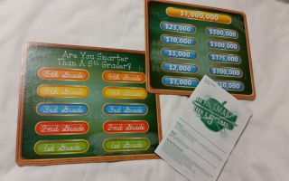 Are You Smarter Than A 5th Grader? Replacement Game Board Instructions Parts