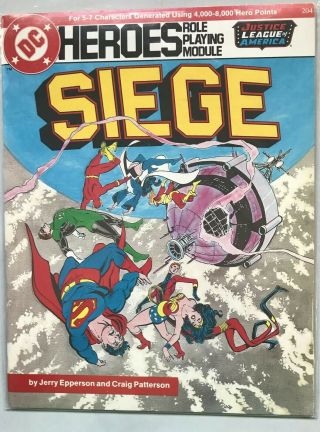 Dc Heroes Rpg Module 204 Justice League Of America Siege (1985) Vf/nm Zatanna