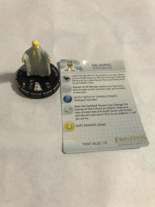 Galadriel 022 Fellowship Of The Ring Heroclix Rare With Card