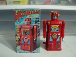 The Gang Of Five Machine Man Wind Up Robot Made In Japan 1997