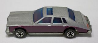 1980 Hot Wheels Cadillac Seville Silver - Maroon / Plum Malaysia 1/64 Diecast