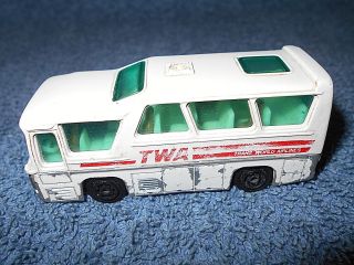 Majorette Minibus Twa Trans World Airlines No.  262 White 1:87 Diecast Bus France