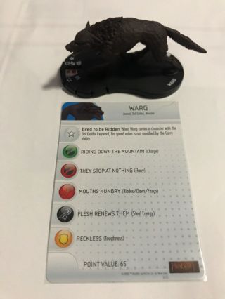Heroclix Warg 206 With Card