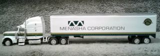 Menasha Corporation Diecast Tractor Trailer Liberty Classics 1/64 Scale No Box