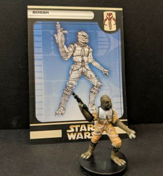 Star Wars Miniatures Rebel Storm 56/60 Bossk With Card Wotc