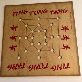 1939 Antique Game Board Ting Tong Tang 12 " Board Alox Mfg Co,  St Louis - Rare