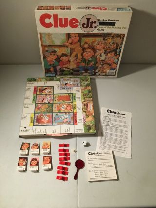 Clue Jr.  Case Of The Missing Pet Game By Parker Brothers 1989 Complete