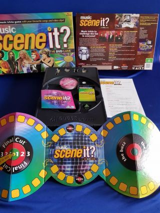 2005 Scene It? Music Edition The Dvd Board Game Complete Mattel Like